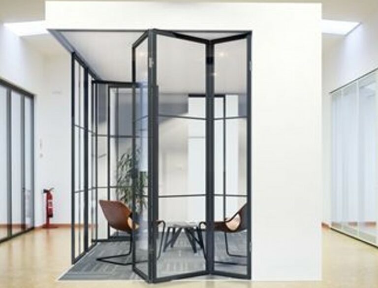 MG900 Glazed Crittall Effect Sliding Folding Wall Partitions